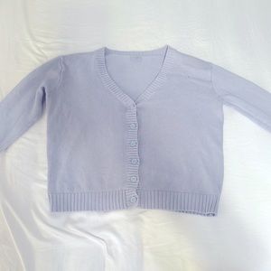 John Galt (brandy mellville) light blue button up sweater 💙